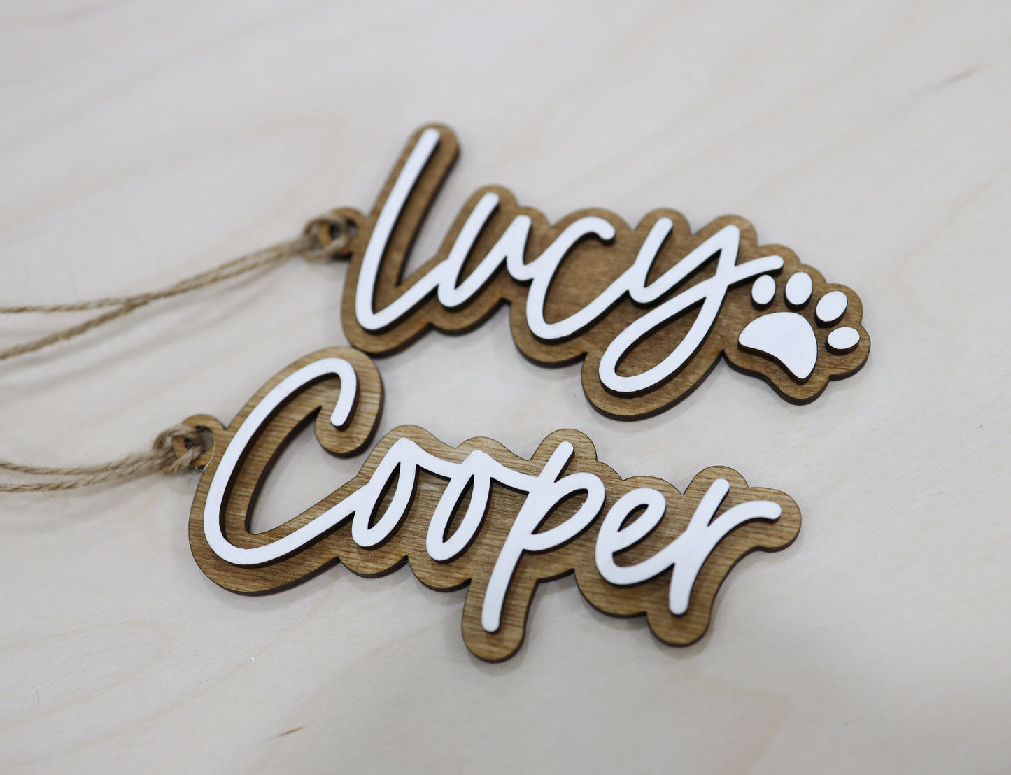 Custom Shape Stocking Name Tags