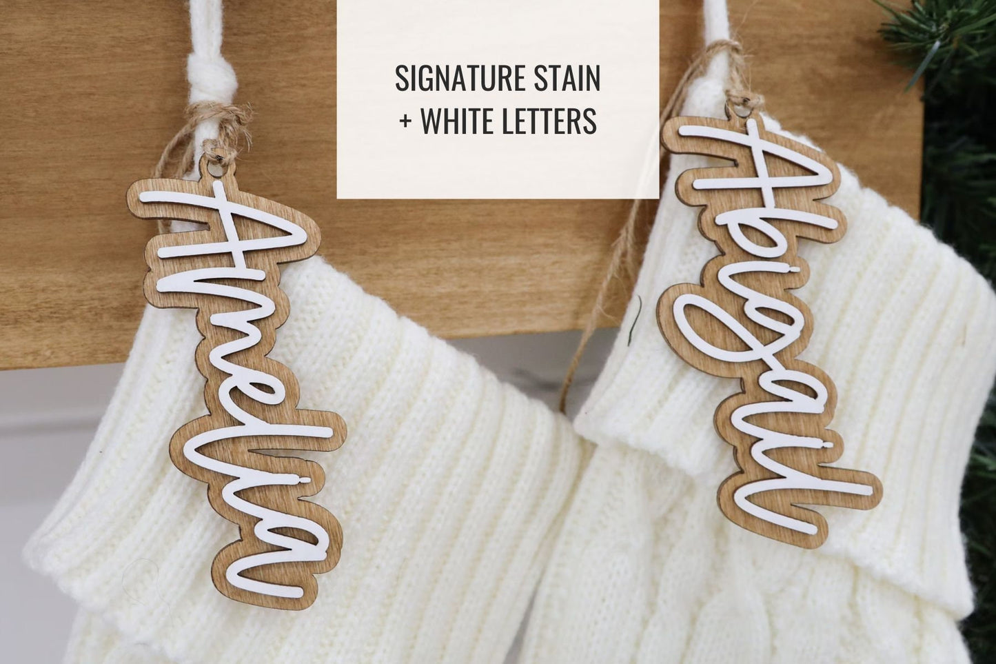 Personalized Stocking Tags | Wooden Name Tags | Christmas Labels | Wooden Present Tags | Christmas Stocking tags | Present Tags