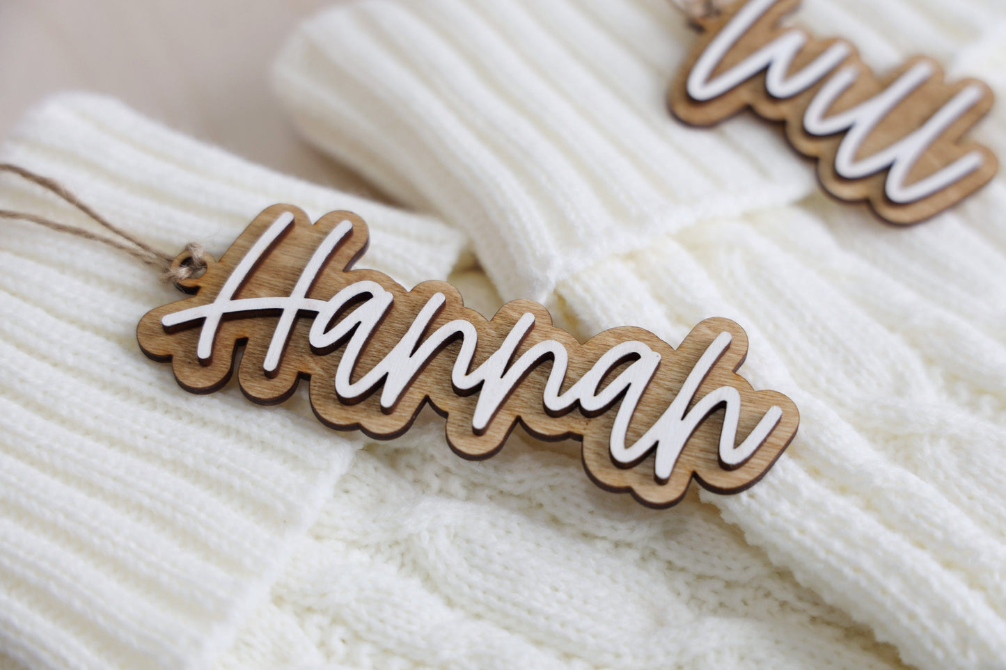 Custom Shape Stocking Name Tags