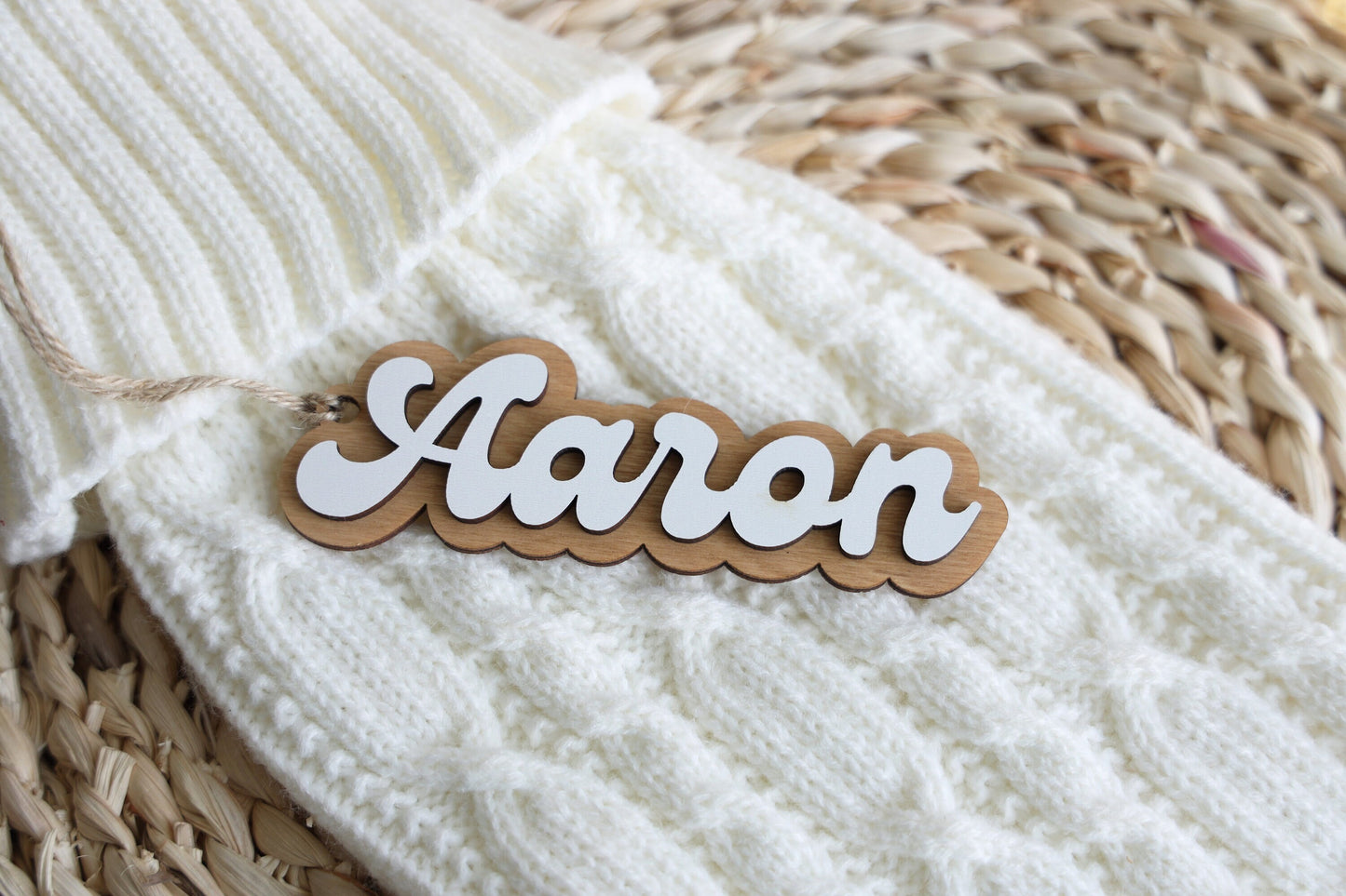 Personalized Stocking Tags | Wooden Name Tags | Christmas Labels | Wooden Present Tags | Christmas Stocking tags | Present Tags
