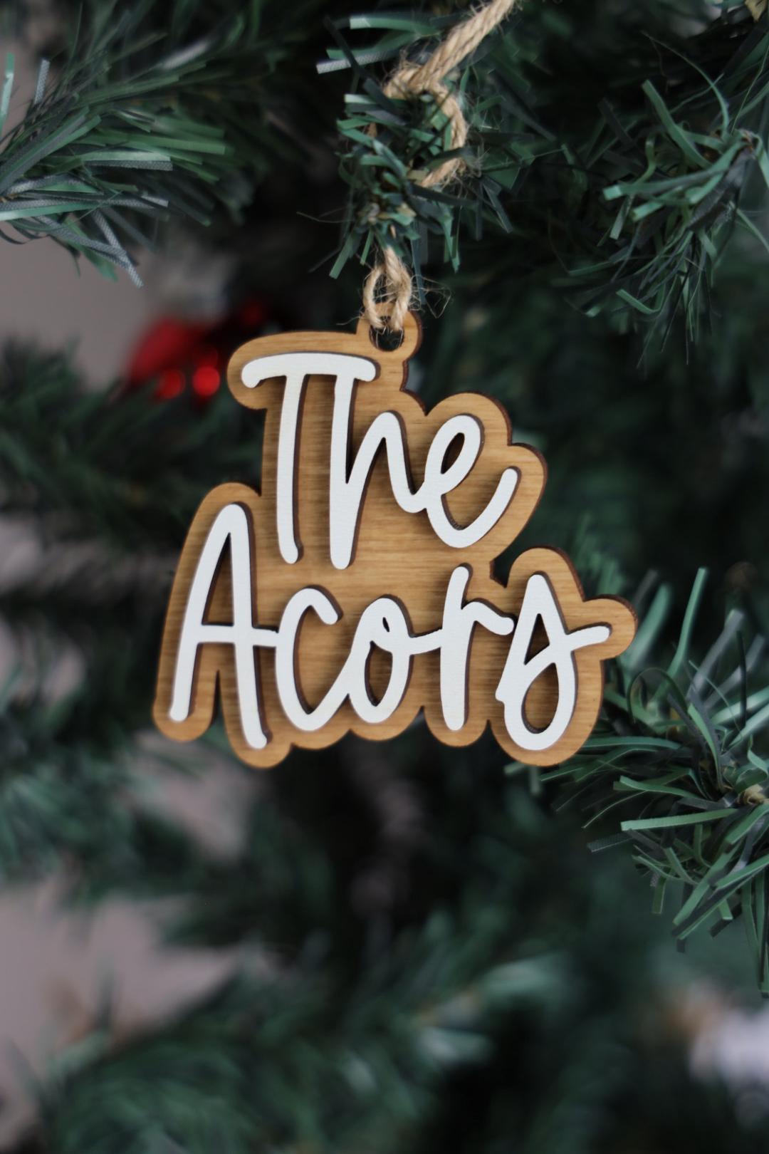 Custom Wooden Family Name Ornament 2025