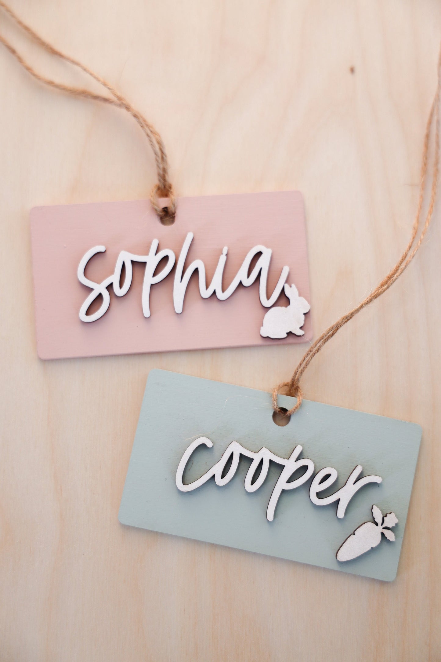 Personalized Painted Easter Basket Tags