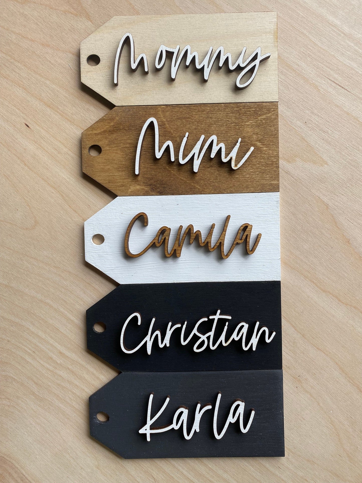 FAST SHIPPING Personalized Stocking Tags | Wooden Name Tags | Christmas Labels | Wooden Present Tags |Christmas Stocking tags Present Tags