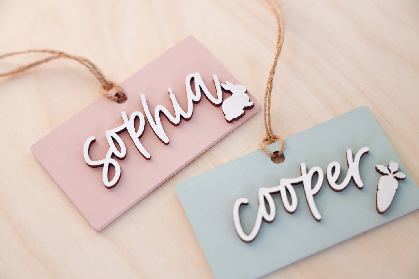 Personalized Painted Easter Basket Tags