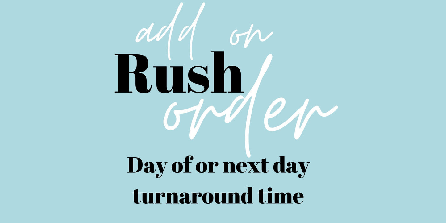 Rush Order fee | Read Listing description
