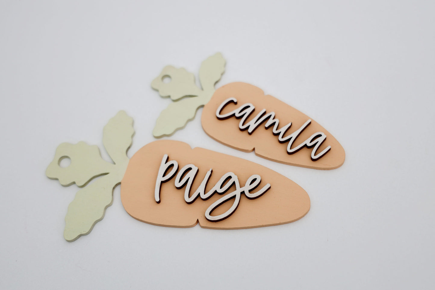 Personalized Easter Basket Tags | Wood Laser Cut Easter Bunny Tag | Easter Egg Tag | Easter Chick Tag | Easter Carrot Tag | Easter Name Tags