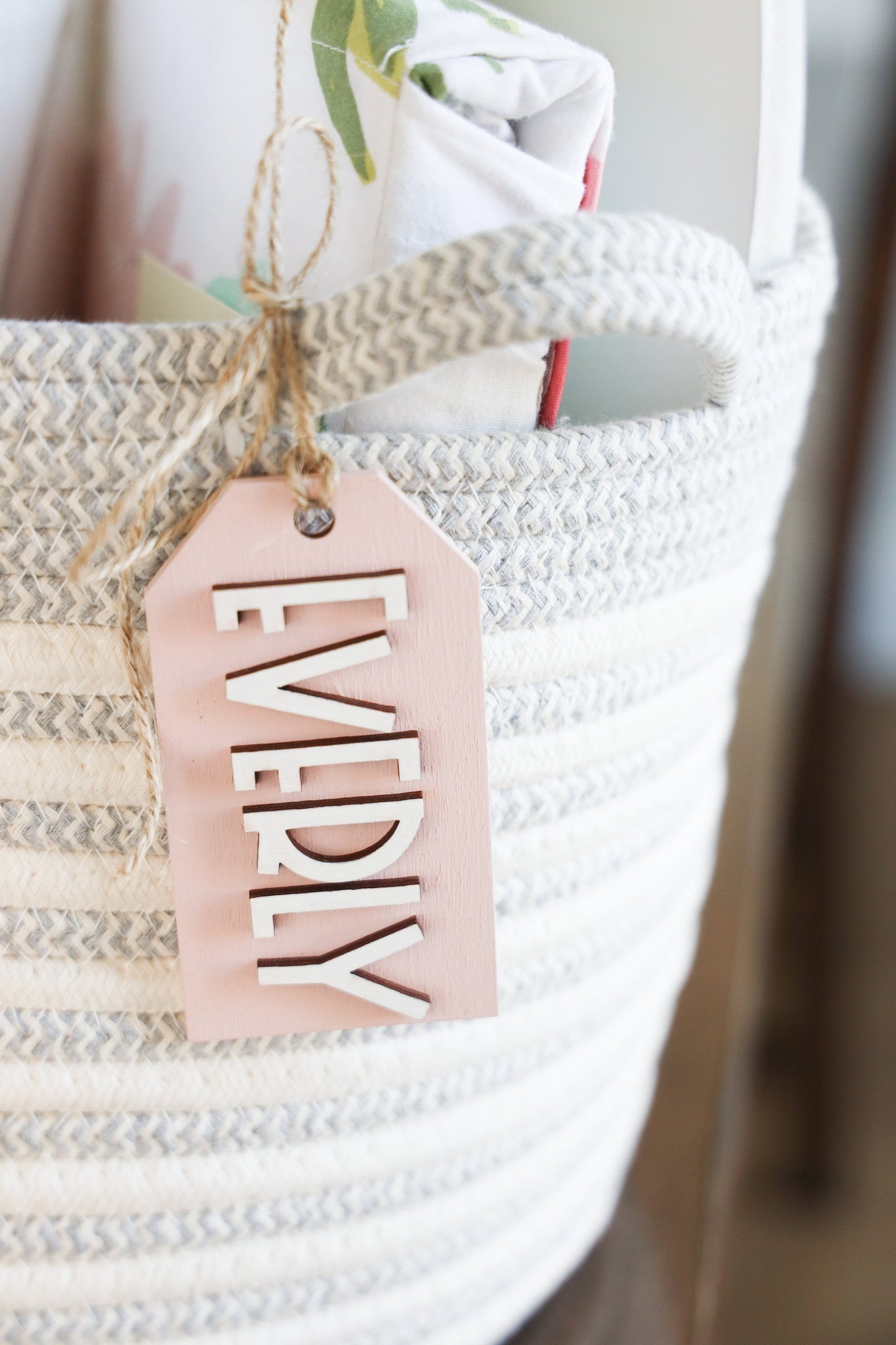 Valentine's Day Name Tags / Wooden Heart Name Tags / Wooden Name Labels / Wooden Gift Labels / Valentines day basket tags