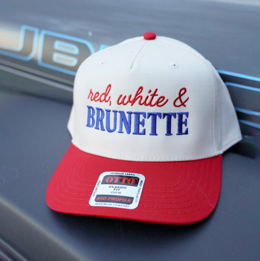 Red, White &  Brunette Trucker Hat