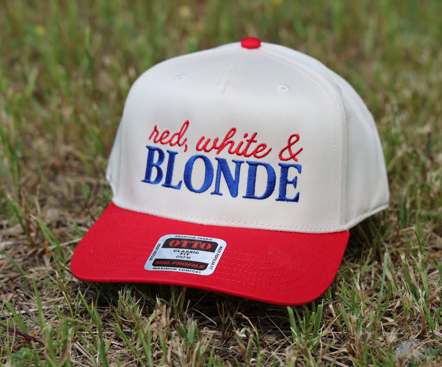 Red, White &  Brunette Trucker Hat