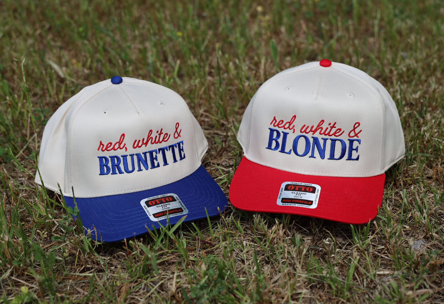 Red, White &  Brunette Trucker Hat