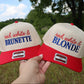 Red, White &  Brunette Trucker Hat
