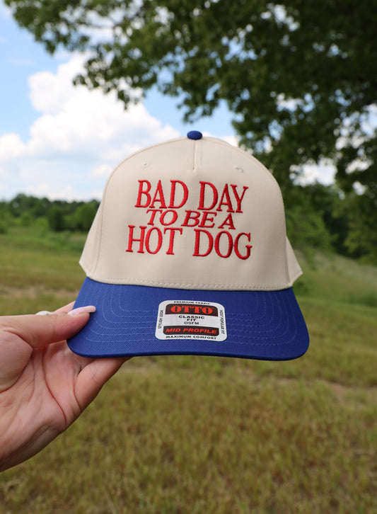 Bad Day to be a Hot Dog Embroidered Trucker Hat