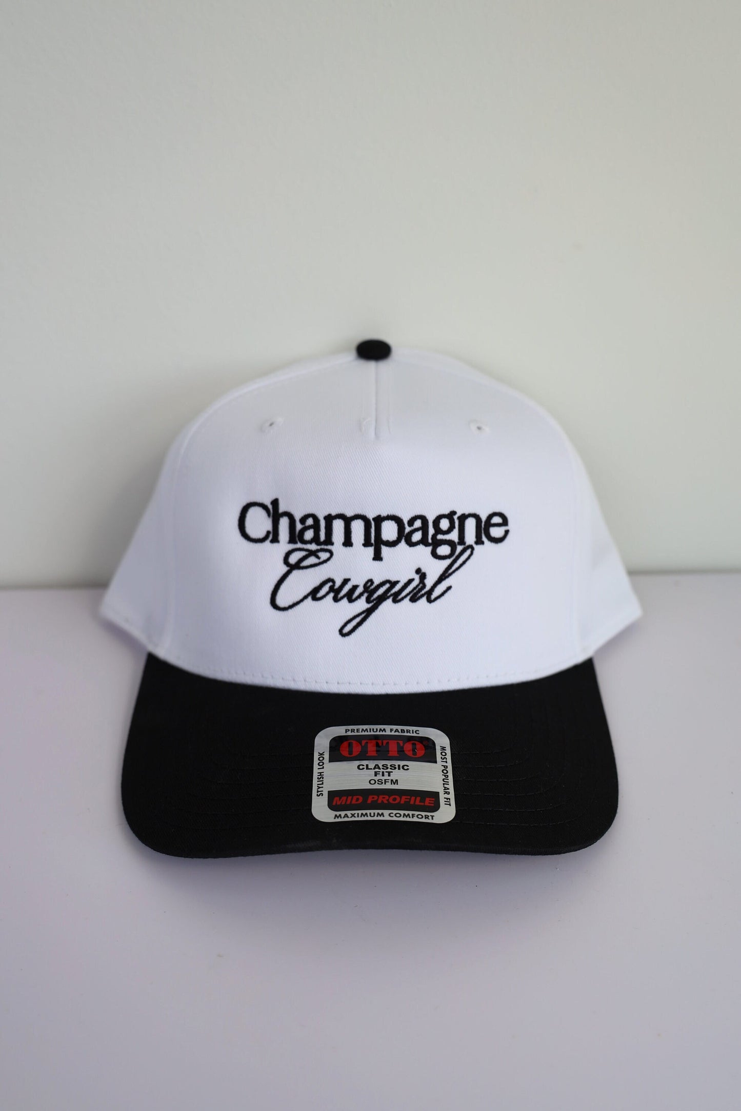 Champagne Cowgirl Embroidered Trucker Hat 🥂