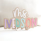 Teacher Door Sign, Personalized Desktop Teacher Sign, Teacher Appreciation Gifts, Teacher Name Sign Desk Decor, Back to School Gift, Useful