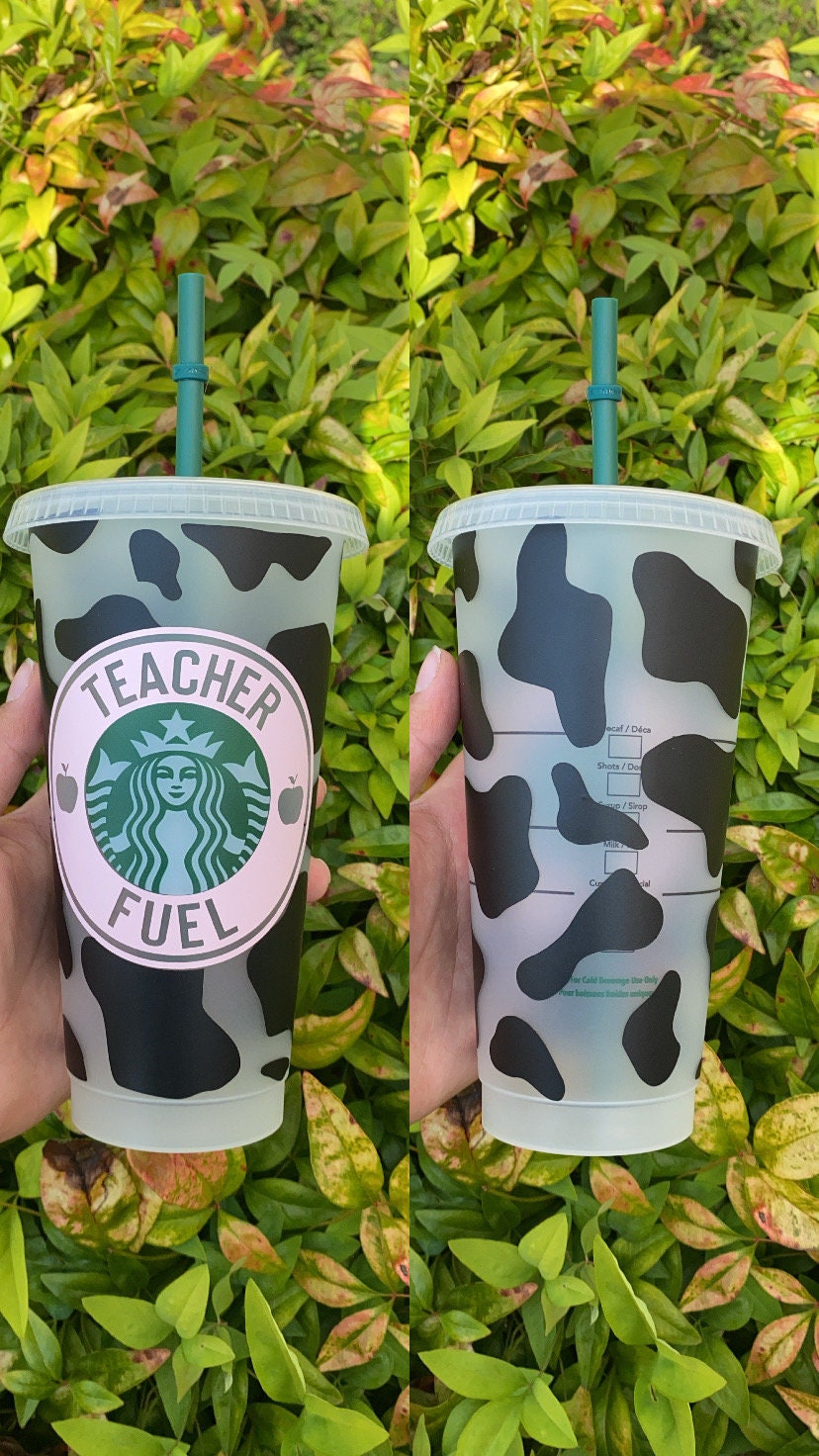 Teacher fuel cup | cheetah print teacher Starbucks cold cup | gifts for teacher | back to school gifts | cheetah cup | cheetah print cup