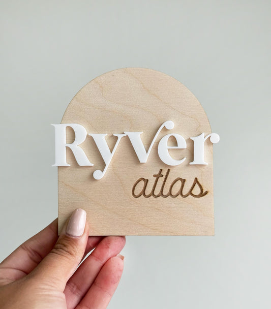 Hospital Name Announcement, Baby shower gift, Hospital plaque, Baby name sign,Name Announcement, Mini Baby Name Sign, Hello My Name Is