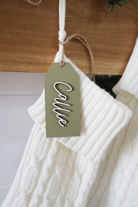 FAST SHIPPING Personalized Stocking Tags |  Wooden Name Tags | Christmas Labels |  Wooden Present Tags |Christmas Stocking tags Present Tags