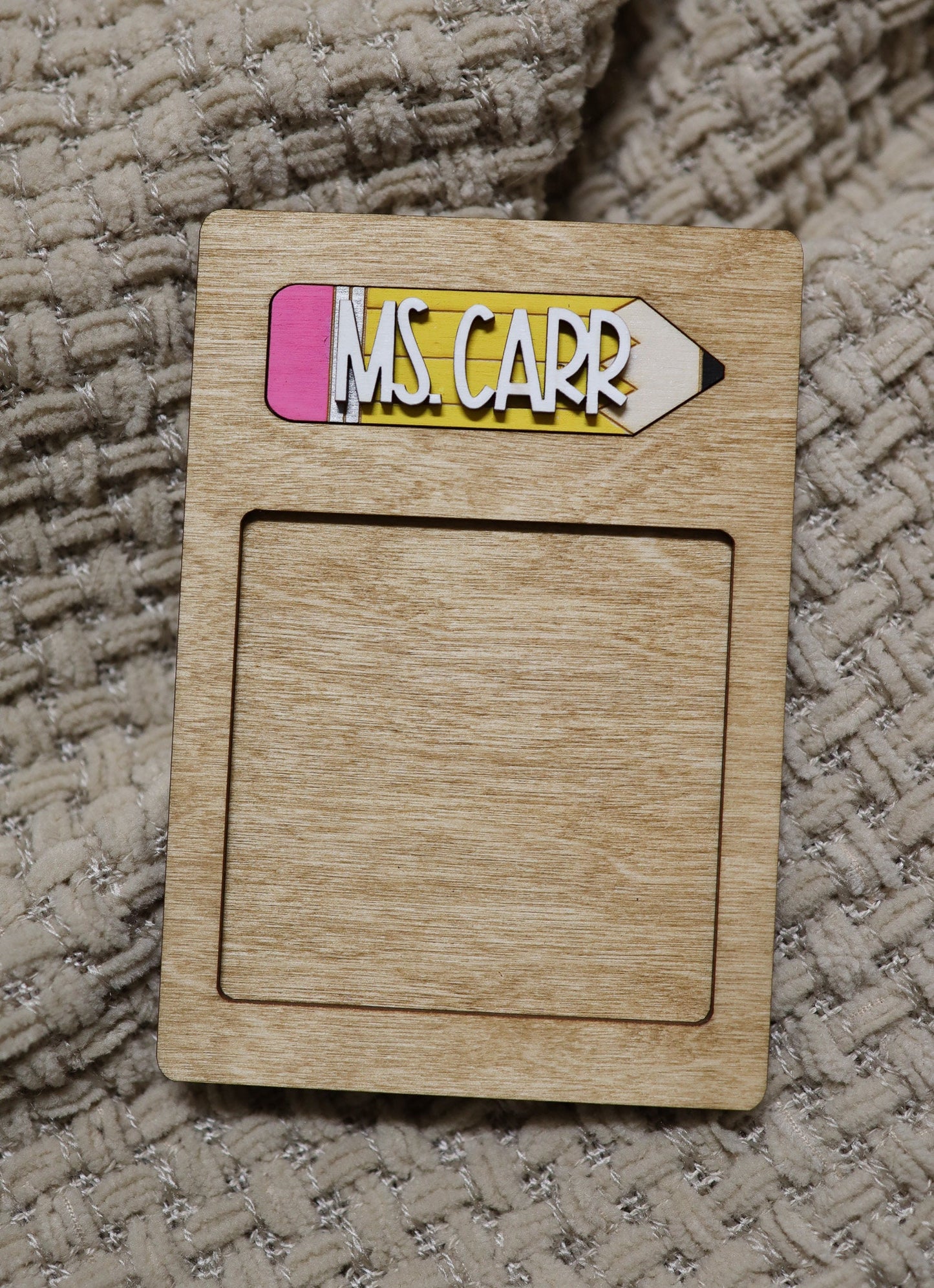Teacher Sticky Note Holder, Personalized Teacher Gift, Teacher Gift, Desk Decor, Christmas Teacher Gift, Teacher Appreciation Gift