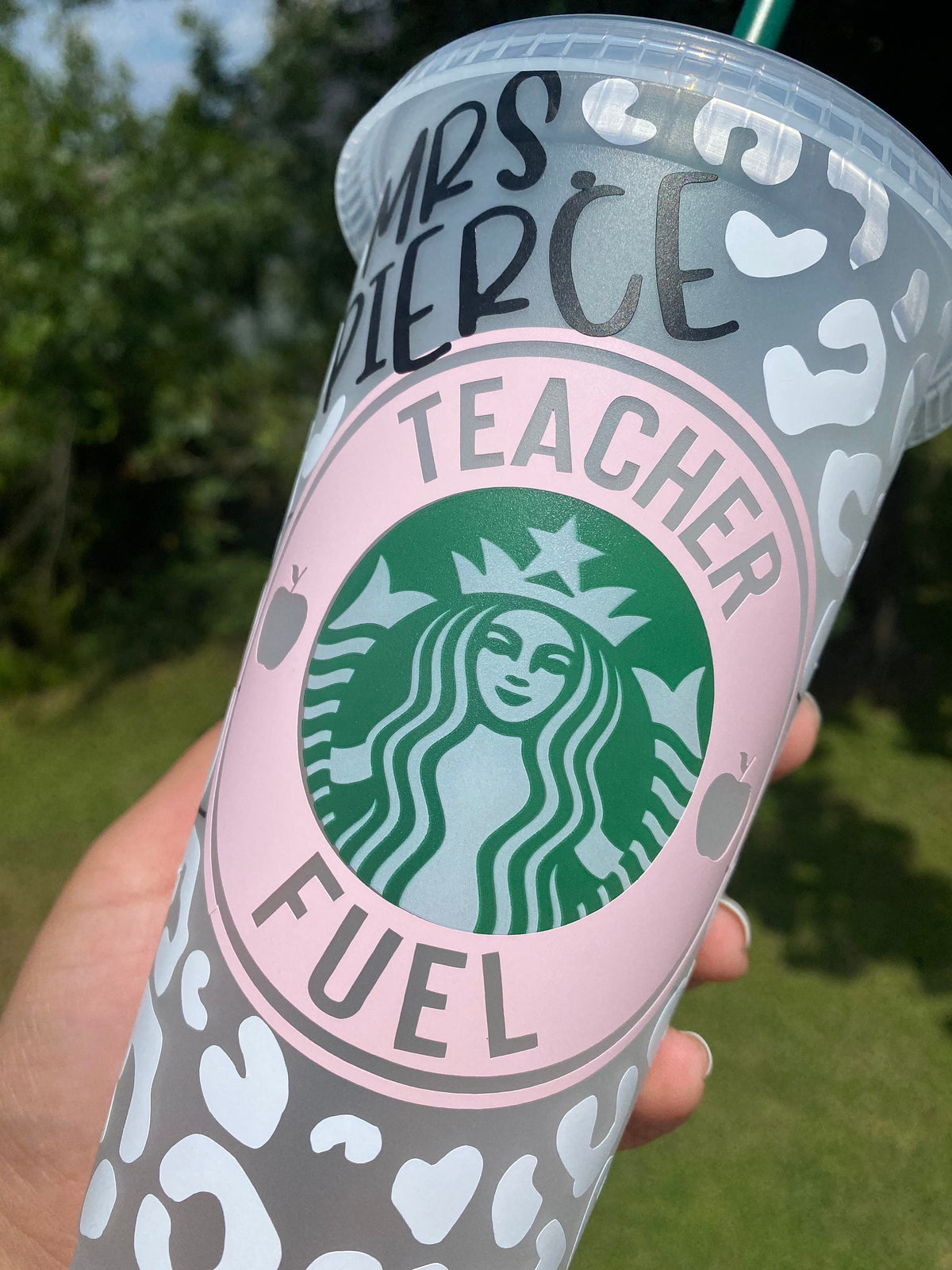 Teacher fuel cup | cheetah print teacher Starbucks cold cup | gifts for teacher | back to school gifts | cheetah cup | cheetah print cup