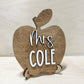 Personalized Desktop Teacher Apple Sign | Mini Apple Sign for Teachers | Gifts for Teachers | Teacher Desk Sign Personalized | Teacher Gift