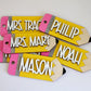 Back to School Gifts | Teacher Gift Tags | Wooden Apple Pencil Name Tags | Wooden Name Labels |  Wooden Gift Labels | Teacher Gifts