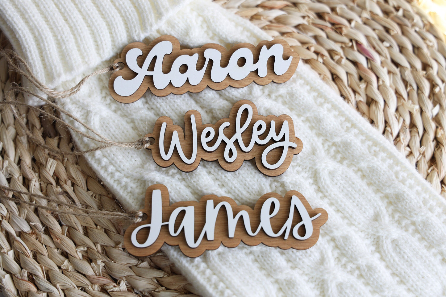 Personalized Stocking Tags |  Wooden Name Tags | Christmas Labels |  Wooden Present Tags | Christmas Stocking tags | Present Tags