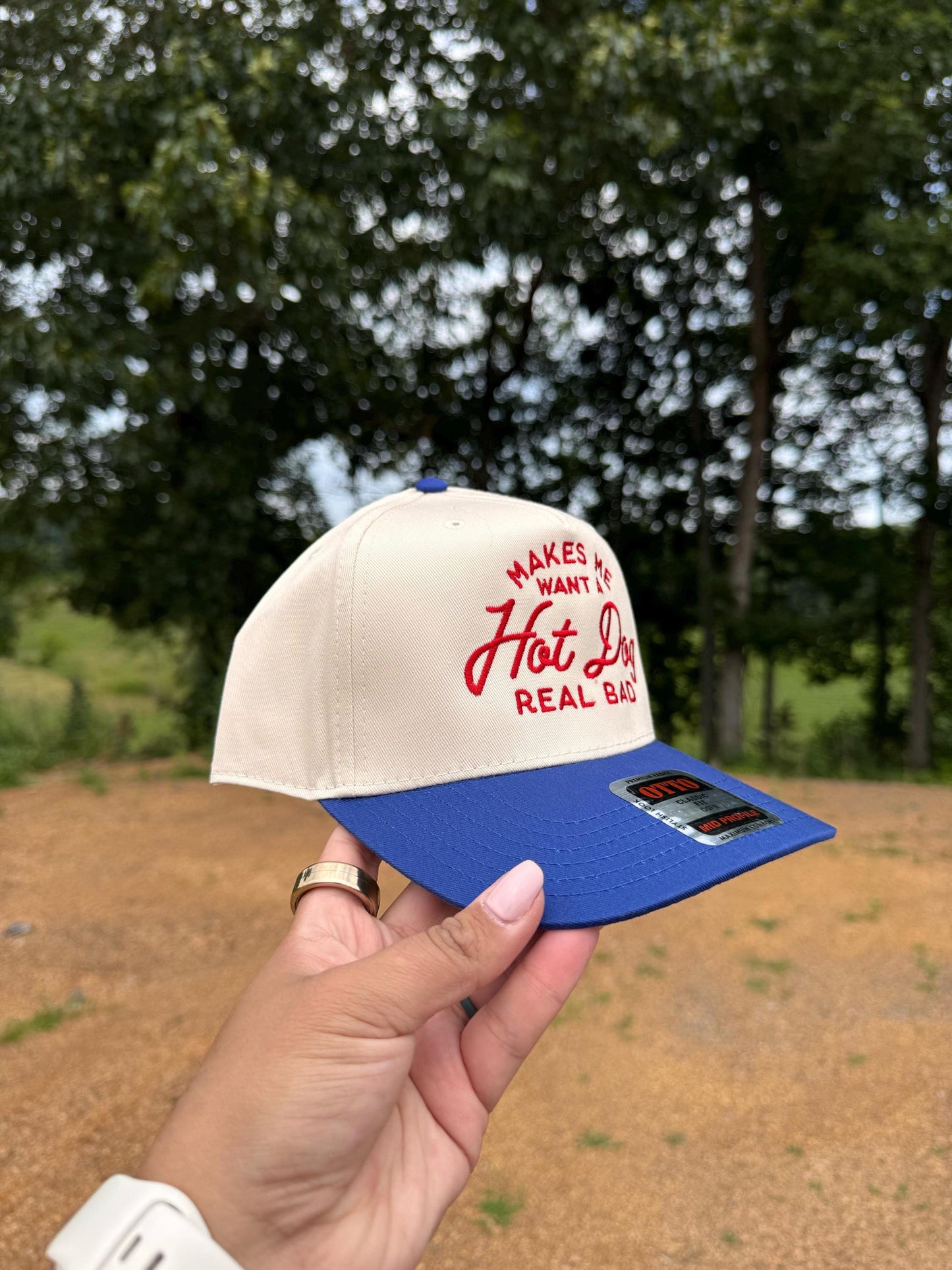 Makes Me Want a Hot Dog Real Bad  Embroidered Trucker Hat