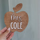 Personalized Desktop Teacher Apple Sign | Mini Apple Sign for Teachers | Gifts for Teachers | Teacher Desk Sign Personalized | Teacher Gift