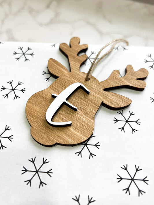 Christmas Name Tags / Wooden Christmas Name Tags / Stocking Tags / Christmas Gift Tags / Christmas Tree Ornaments / Reindeer tag