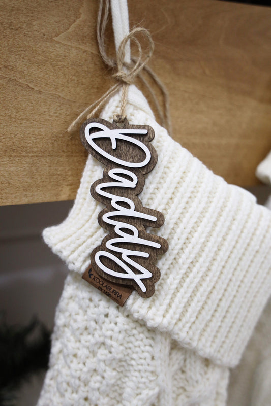 Personalized Stocking Tags |  Wooden Name Tags | Christmas Labels |  Wooden Present Tags | Christmas Stocking tags | Present Tags