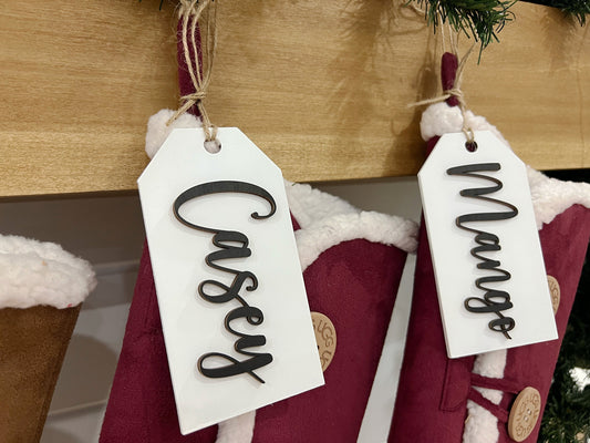 Personalized Stocking Tags |  Wooden Name Tags | Christmas Labels |  Wooden Present Tags | Christmas Stocking tags | Present Tags