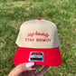 Say Howdy Stay Rowdy Two Tone Hat Embroidered Cowgirl Trucker Hat for Concert Cowboy Two Tone Snapback Western Hat Champagne Cowgirl Hat