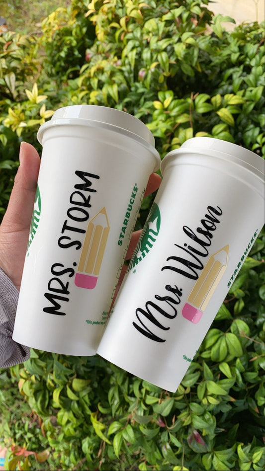 Teacher Starbucks Cup | Teacher Gift | Personalized Teacher Cup / Hot cup