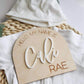 Baby Birth Announcement Sign- Arch Name Sign
