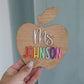 Personalized Desktop Teacher Apple Sign | Mini Apple Sign for Teachers | Gifts for Teachers | Teacher Desk Sign Personalized | Teacher Gift