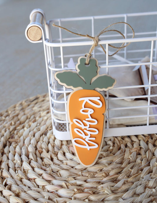 Acrylic Carrot Tag