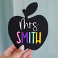 Personalized Desktop Teacher Apple Sign | Mini Apple Sign for Teachers | Gifts for Teachers | Teacher Desk Sign Personalized | Teacher Gift