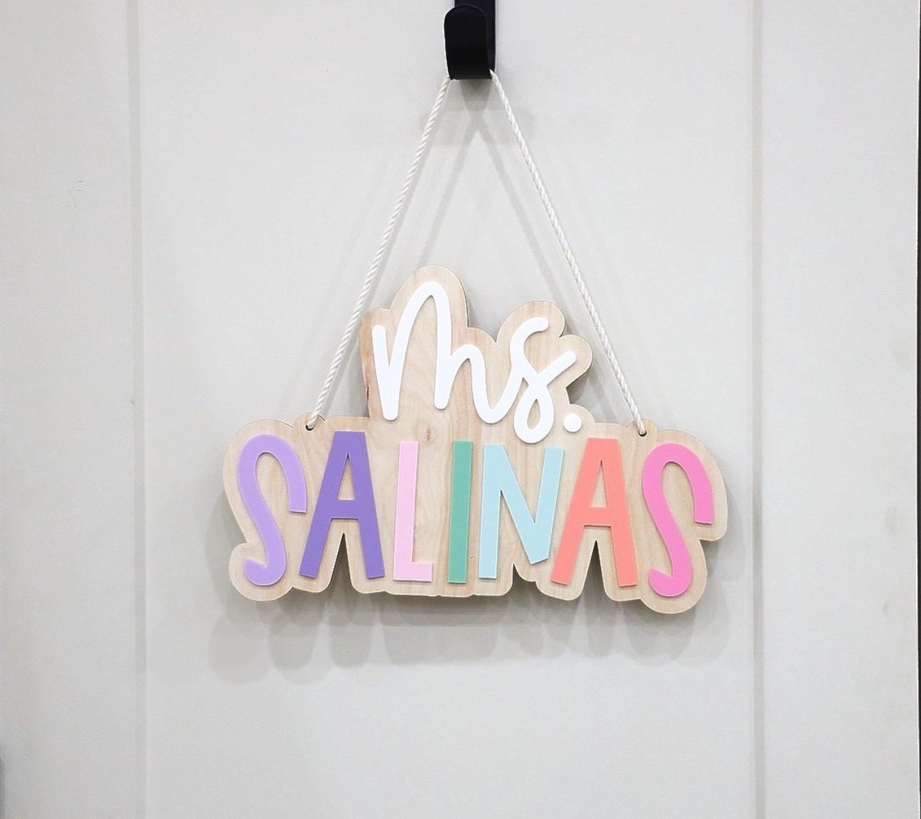 Teacher Door Sign, Personalized Desktop Teacher Sign, Teacher Appreciation Gifts, Teacher Name Sign Desk Decor, Back to School Gift, Useful