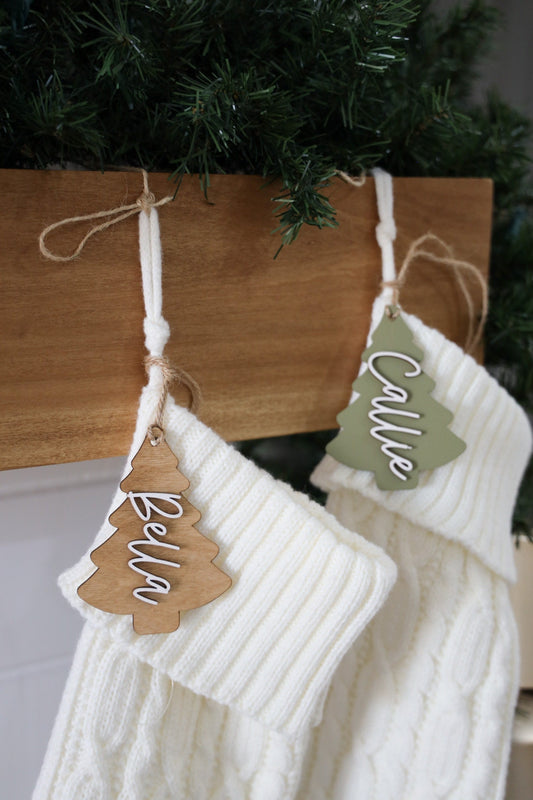 Christmas Tree Gift Tag for Christmas Presents Ornaments for Christmas Tree Custom Gift Wrapping Personalized Stocking Tags Holiday Decor
