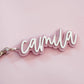 Custom Name Keychain | Retro Acrylic Key| Backpack Name Tag | Diaper Bag Tag| Kids Personalized Keyring | Text Car Key Gift | Birthday gift