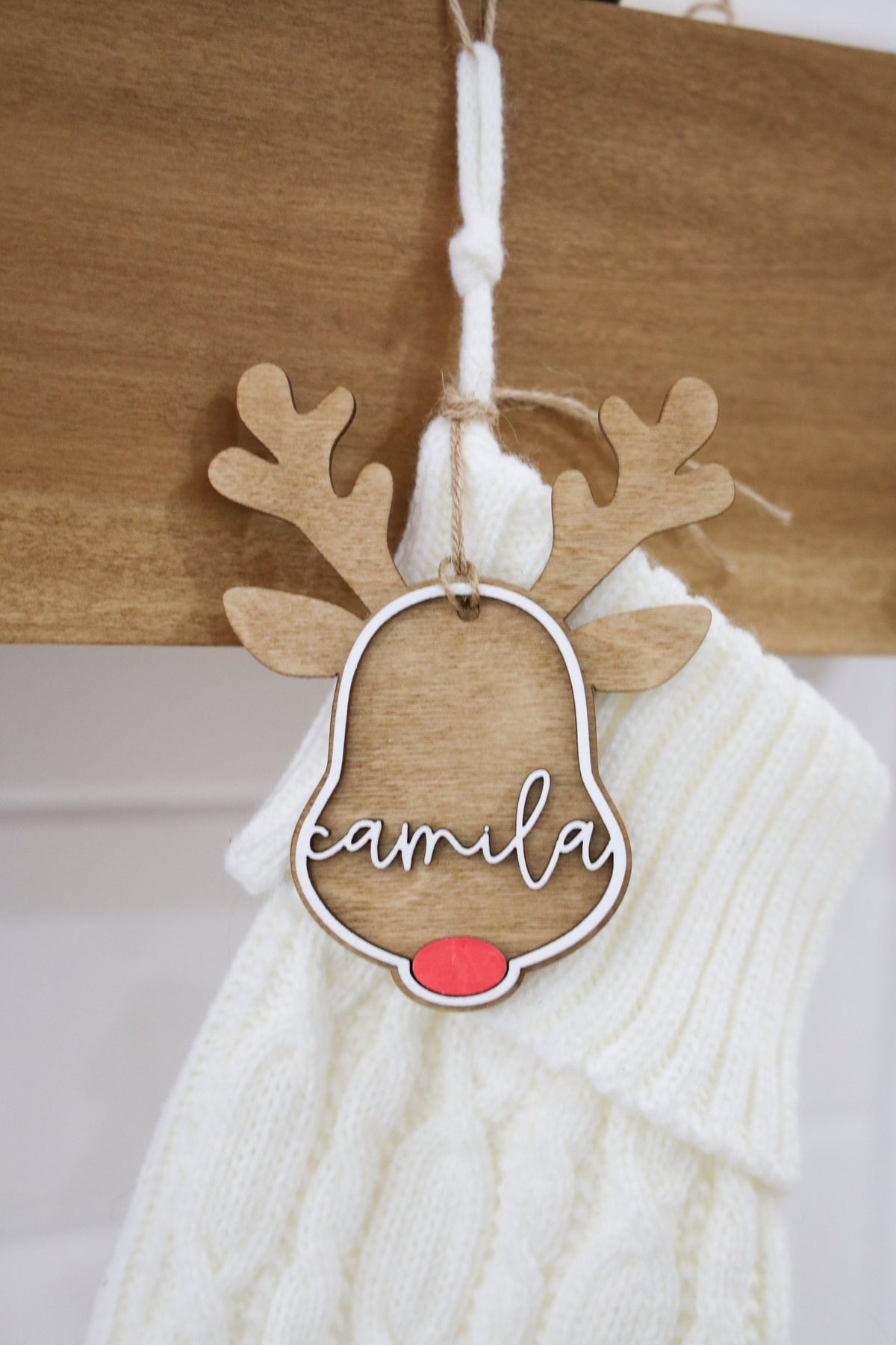 Personalized Stocking Tags |  Wooden Name Tags | Christmas Labels |  Wooden Present Tags | Christmas Stocking tags | Present Tags | Reindeer