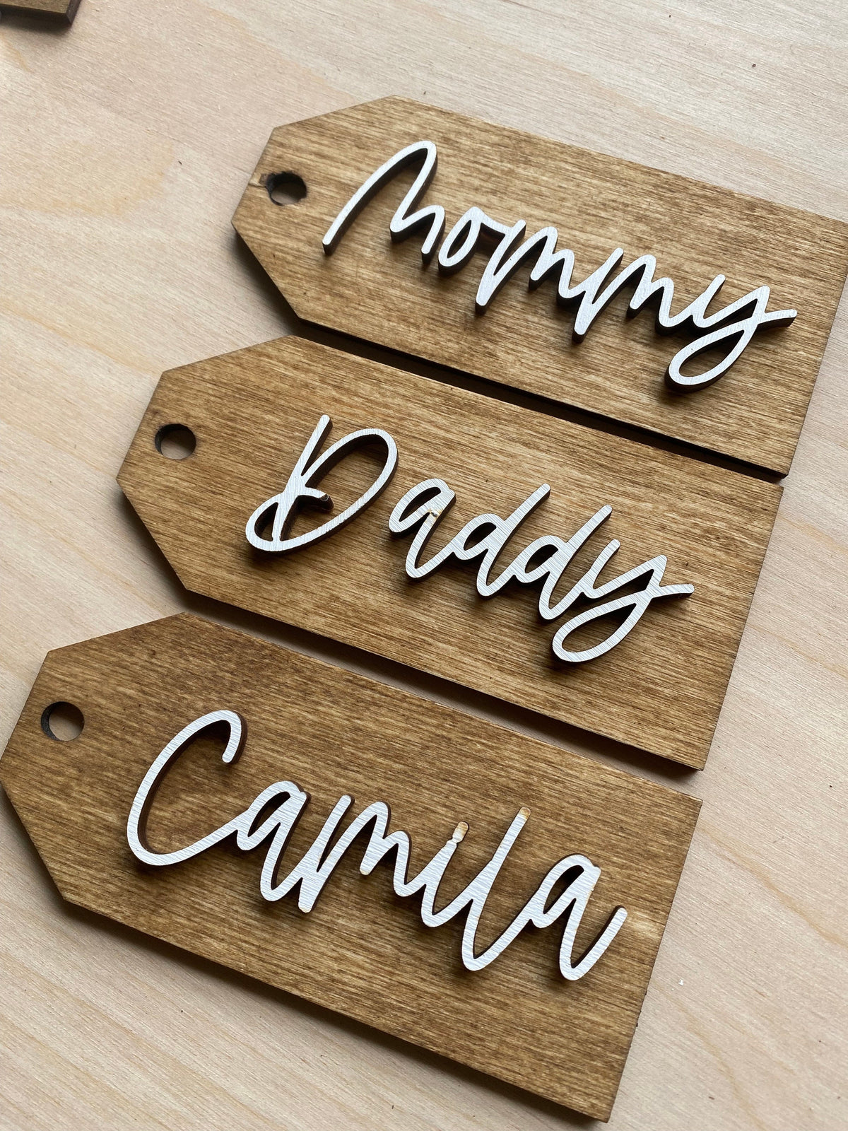 Personalized Stocking Tags |  Wooden Name Tags | Christmas Labels |  Wooden Present Tags | Christmas Stocking tags | Present Tags