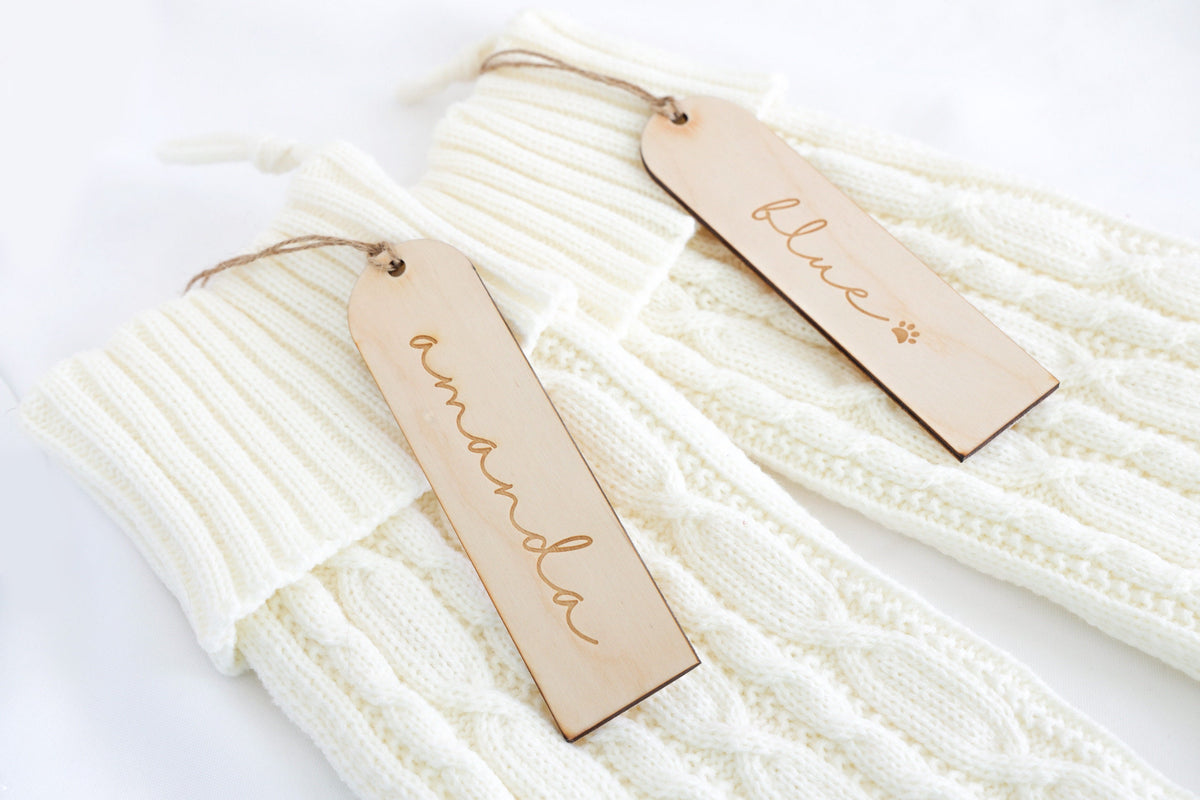 Personalized Stocking Tags |  Wooden Name Tags | Christmas Labels |  Wooden Present Tags | Christmas Stocking tags | Present Tags