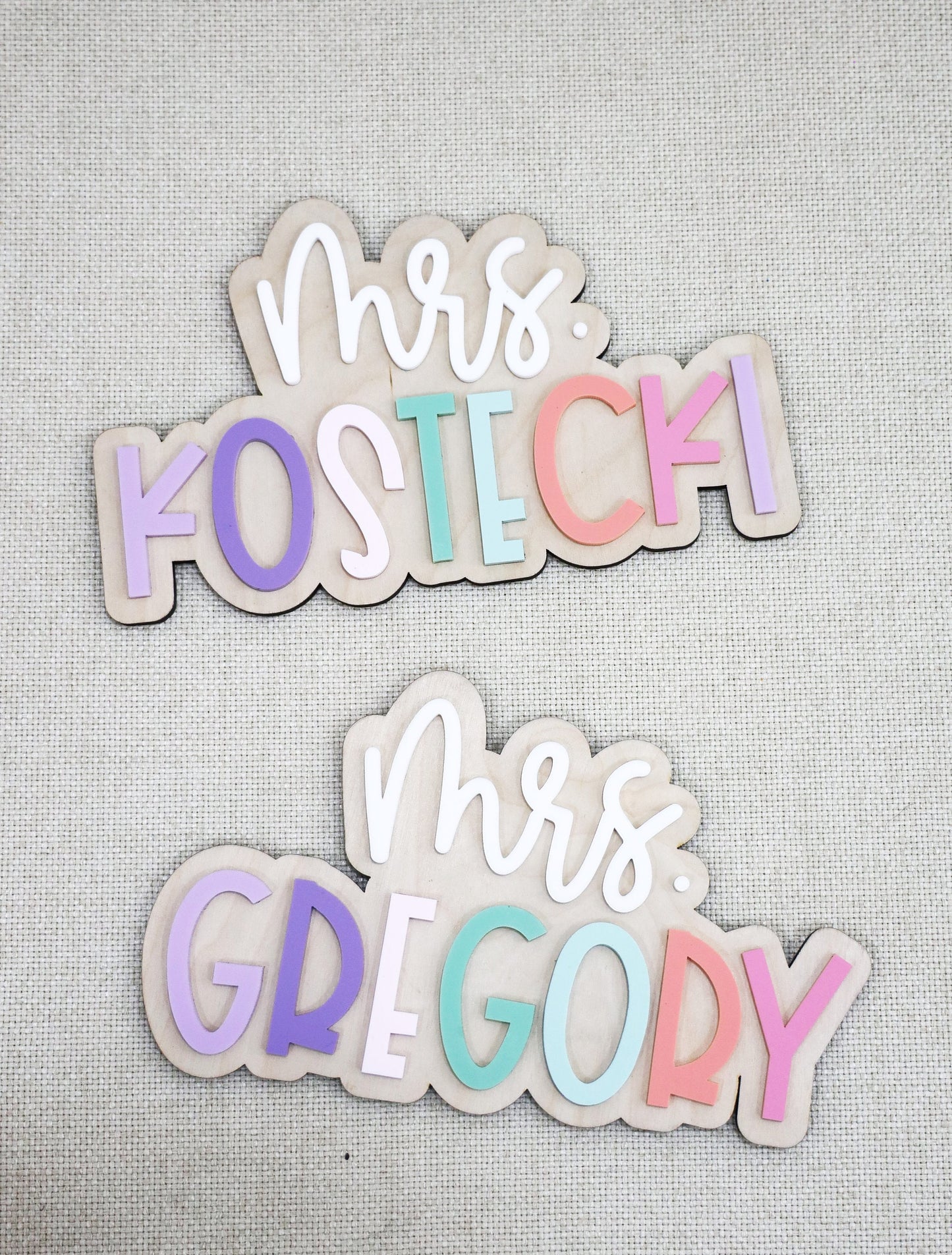 Custom Teacher Name Sign | Personalized Teacher Name Plaque for Desk or Door | Gift for Teacher