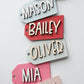 Valentine's Day Name Tags / Wooden Heart Name Tags / Wooden Name Labels / Wooden Gift Labels / Valentines day basket tags