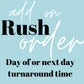 Rush Order fee | Read Listing description