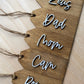 Personalized Wooden Stocking Name Tag