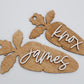 Personalized Easter Basket Tags | Wood Laser Cut Easter Bunny Tag | Easter Egg Tag | Easter Chick Tag | Easter Carrot Tag | Easter Name Tags