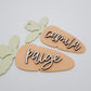 Personalized Easter Basket Tags | Wood Laser Cut Easter Bunny Tag | Easter Egg Tag | Easter Chick Tag | Easter Carrot Tag | Easter Name Tags